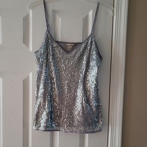 Banana Republic Silver Sequin Tank - Sz M